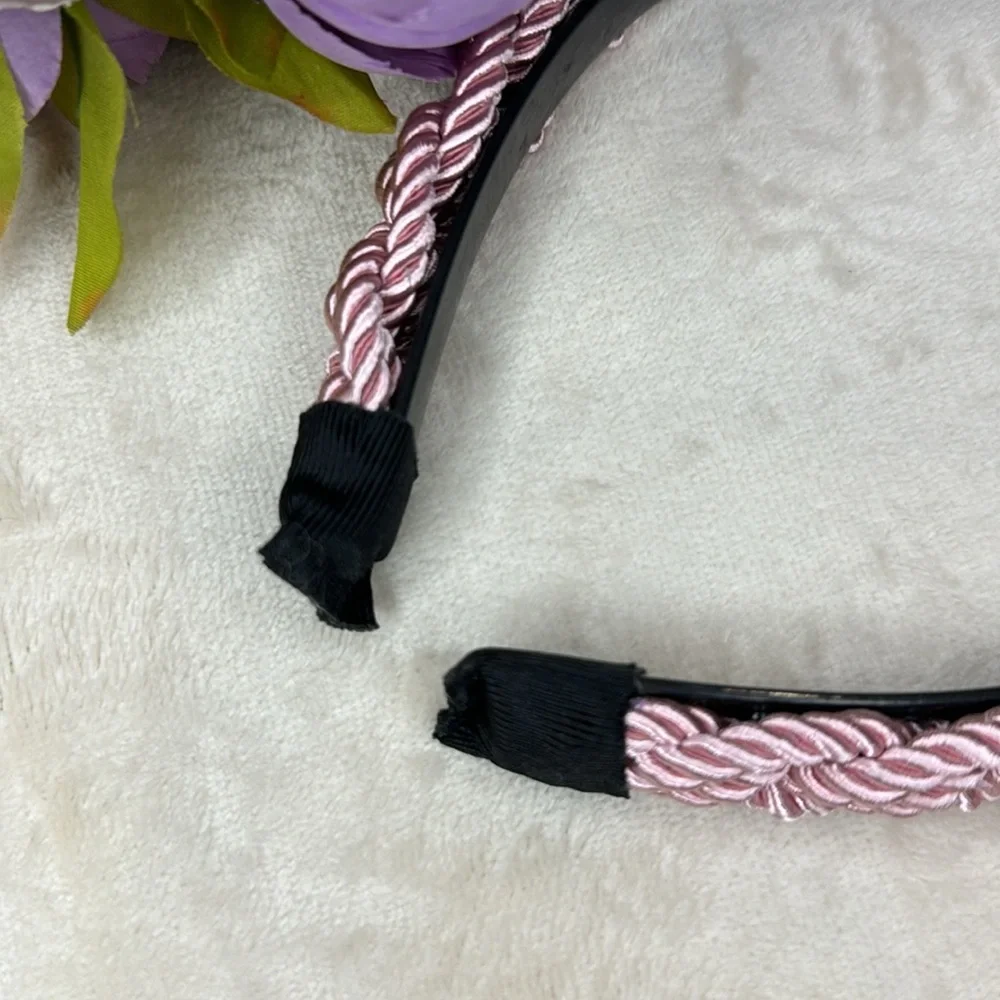 NEW Pink Braided Rope Headband